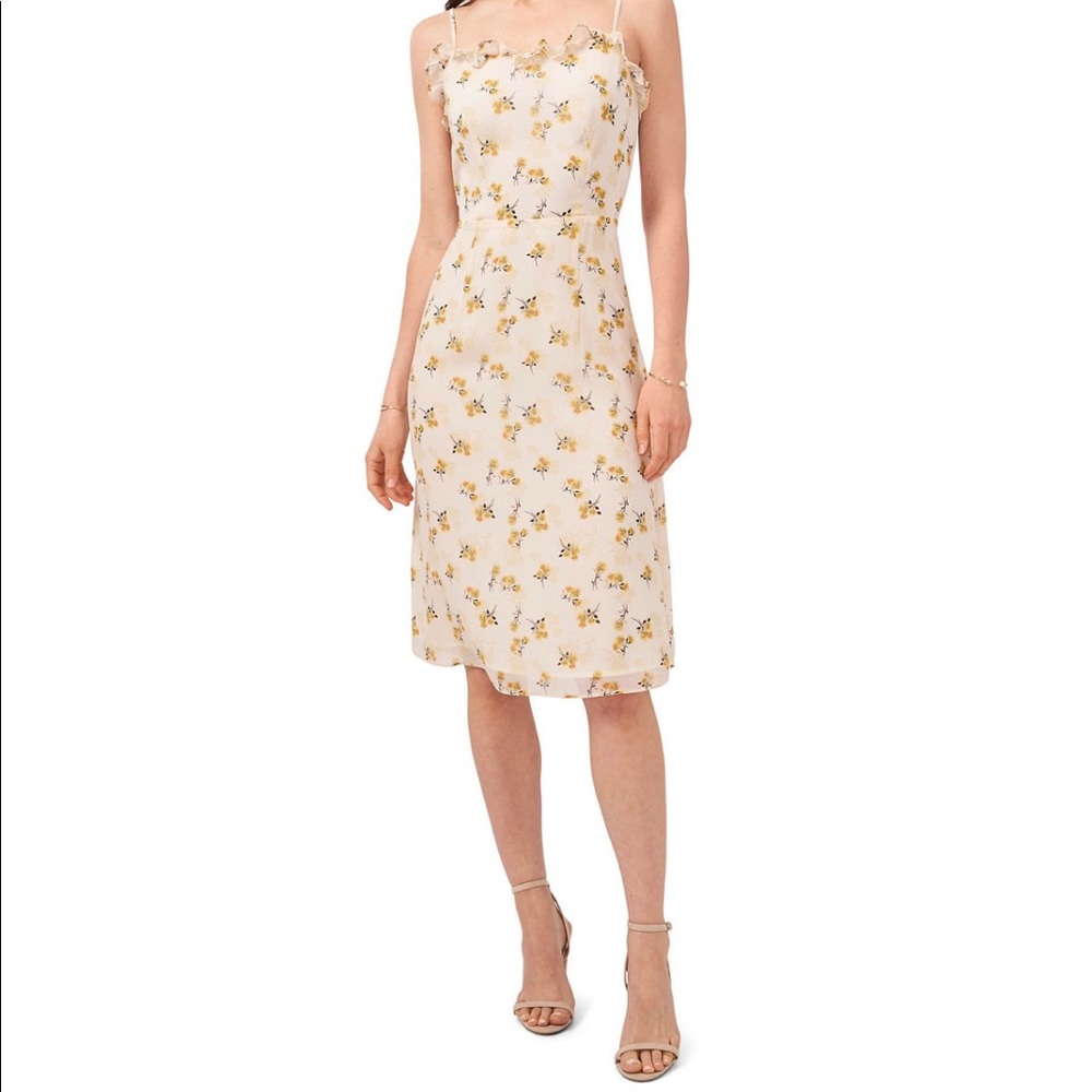 1. State Ruffle Neckline Slip Dress - Size Small